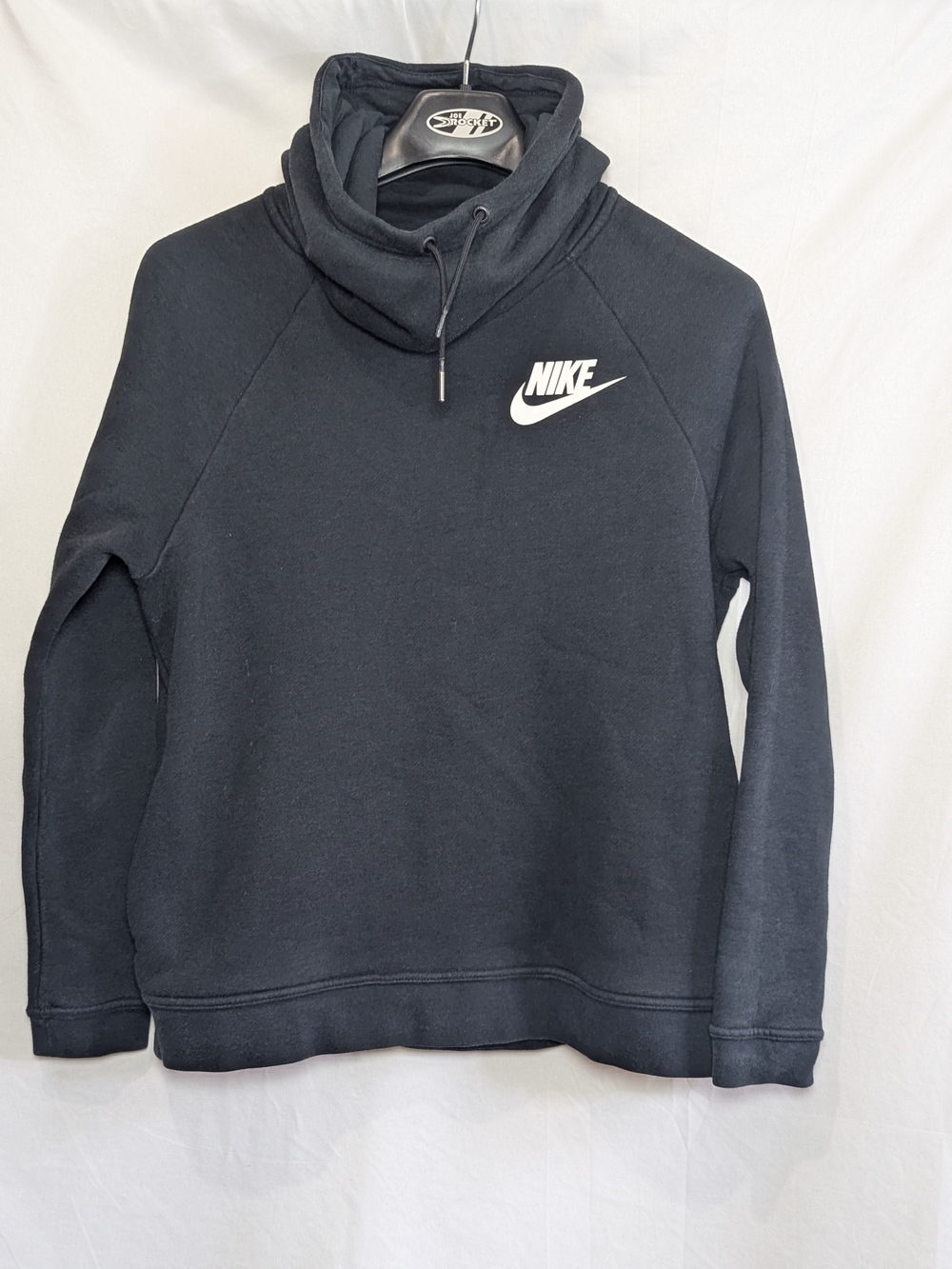 Nike Women’s Funnel Neck Hoodie Size M Black Charcoal Pullover Sweatshirt